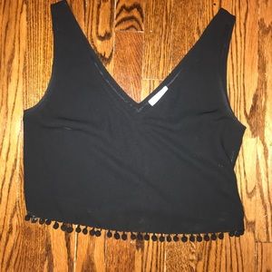 Black Pom Pom crop top *like pictured*